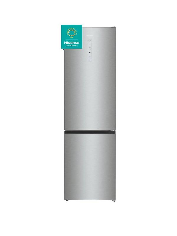 Hisense RB470N4SICUK 60cm Wide, Total No Frost, C rating, Freestanding Fridge Freezer - Stainless Steel